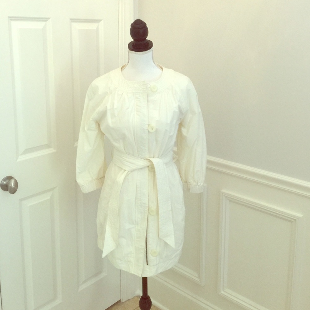 Vince white belted jacket.